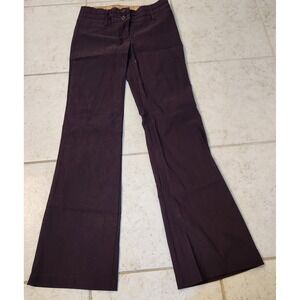 BodyC Brown‎ Flare Leg Trousers Size 5 Style 4838 MLN Made in USA Wide Waistband